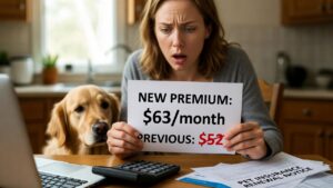 Pet owner shocked by 20% pet insurance premium increase on renewal notice