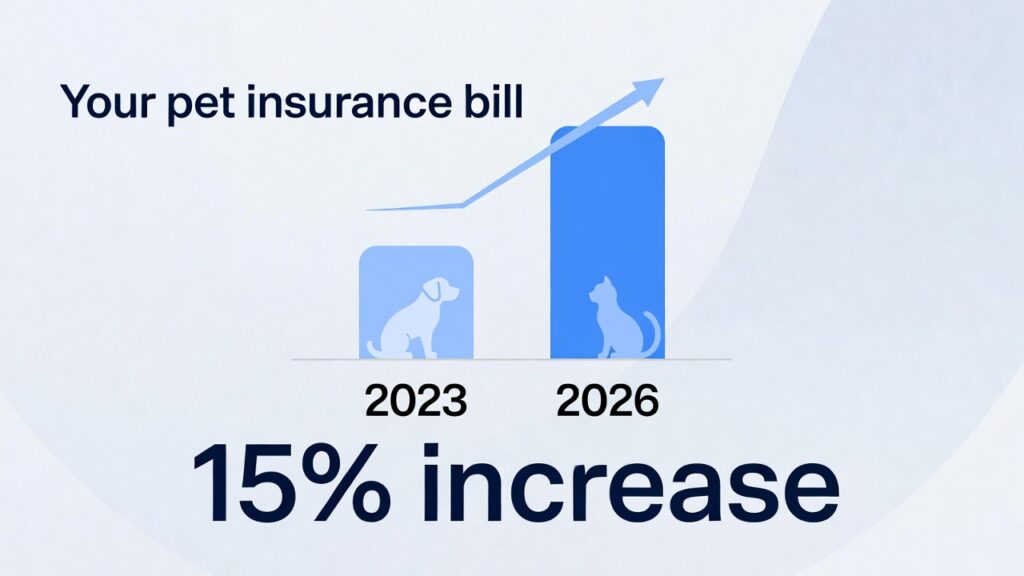 “Pet insurance premiums increased 15 percent in 2026”